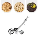 Precision Garden Seeder Aluminum Manual Seed Planter Adjustable Depth Ergonomic Design for Easy Seed Sowing in Home & Garden - Image 6