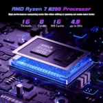 ACEMAGIC Laptop 16“ FHD Gaming Laptop AMD Ryzen 7 7735HS/H255 16GB RAM 512GB SSD Windows 11 Pro Notebook Backlit KB Wifi6 BT5.2 - Image 2