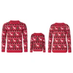 Matching Family Christmas jersey Sweaters Snowflakes Knitted Sweaters Long Sleeve Round Neck Reindeer Pullovers Knitted Tops - Image 2