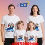 Captain Mickey Friends Disney Cruise Ship Print T-shirt Dad and mom kids Cotton Short Sleeve Family Matching Outfits Casual Top