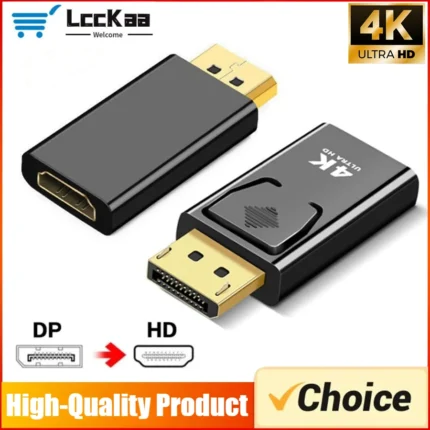 4K DP DisplayPort to HDMI-compatible Adapter Converter Display Port DP to HDMI-compatible HDTV Adapter Video Audio Laptop PC