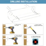 4pcs Acrylic Record Display Stand Shelf Clear Wall Mounted Vinyl Record Holder Floating Shelves LP Record Album Storage Rack - Image 5