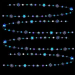 4/8/12/16M Iridescent Snowflake Garlands Paper Snowflakes Hanging Frozen Birthday Party Supplies Wedding Winter Wonderland Decor - Image 6