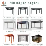 Outdoor Garden Gazebo Sun Room Waterproof Aluminum Pavillion 4x3 3x6 Electric Metal Louvred Pergola Bioclimatica roof Customized - Image 6