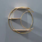 Modern Iron Decorative Wall Shelf Gold Nordic Style Wall Storage Rack Space Saving No Punching Wall Decoration Bedroom - Image 3