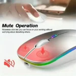Rechargeable Silent Wireless Mouse LED Backlit Mice PC Laptop Computer Mous 2.4Ghz Receiver Bluetooth Dual Mode Optical Mice - Image 4