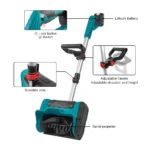 Kamolee 2500W brushless electric snowplow cordless lithium battery foldable yard road Courtyard Street 18v/21V battery ﻿ - Image 4