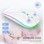 Rechargeable Silent Wireless Mouse LED Backlit Mice PC Laptop Computer Mous 2.4Ghz Receiver Bluetooth Dual Mode Optical Mice - Image 3