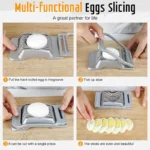 Heavy Duty Aluminium Egg Slicer for Hard Boiled Eggs Strawberry Slicer Stainless Steel Wire Multi Egg Dicer for Soft Fruit - Image 4