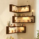 VOFUN-Smart Corner Shelves Lighting, Set Of 3 Floating Storage Shelves, Display Rack, Space-Saving Design - Image 2