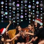 4/8/12/16M Iridescent Snowflake Garlands Paper Snowflakes Hanging Frozen Birthday Party Supplies Wedding Winter Wonderland Decor - Image 5