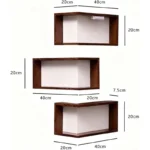 VOFUN-Smart Corner Shelves Lighting, Set Of 3 Floating Storage Shelves, Display Rack, Space-Saving Design - Image 6