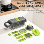 16 IN1 Mandoline Slicer Veggie Food Chopper Vegetable Cutter Tomato Carrot Grater Cheese French Onion Shredders Kitchen Tool