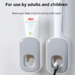 1pc Waterproof Toothpaste Squeezer Automatic Toothpaste Dispenser Wall Mount Bathroom Bathroom Accessories Toothbrush Holder - Image 4
