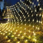 Room Decor Curtain LED Net Mesh Fairy Lights String EU/US Plug Christmas Wedding Garland for Bedroom Garden Wall outdoor