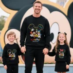 Family Matching Cotton Sweatshirts for Disney Trip 2026 Mickey Mouse Head Print Parent Kid Mother Father Casual Apparel Clothing - Image 4
