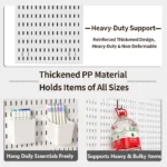 Decorative Home Pegboard – Wall-Mounted Display Shelf for Living Room & Study, Organizes Household Items & Electronics - Image 3