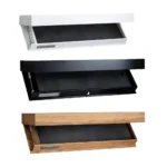Wooden Magic Flap Shelf with Secret Compartment Concealed Floating Shelf Wall-Mounted Storage Rack for Book Wine Plants Disc