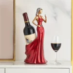ABWR-Red Wine Rack Home Decoration Ornaments Grape Wine Display Rack Cabinet Decoration Sexy Girl Wine Bottle Holder - Image 5