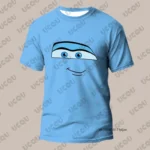 Lightning McQueen Cars Print Dad Mom ChildrenT-shirt Summer Short Sleeve Tees Parent-child Clothes Casual Sports Kids/Adult Tops - Image 3