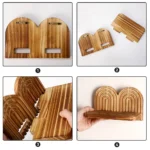 Wall Mounted Boho Wooden Shelves Rainbow Design Geometric Arched Wall Shelves Floating Threaded Multi-Layer - Image 4