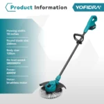 YOFIDRA 10Inch Brushless Electric Lawn Mower 6000W 58000RPM Garden Foldable Grass Trimmer Garden Tool For Makita 18V Battery Pin - Image 6
