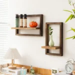 Wood Floating Wall Shelves ，Hanging Shelves for Wall Storage Rustic Farmhouse Decor for Bedroom Bathroom , Living Room Kitchen