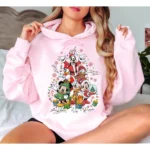 2025 Christmas Disney Mickey Hoodies Boy Girl Autumn Winter Family Parent-Child Clothing Men Women Oversized Loose Long Sleeves - Image 2