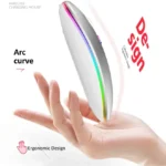 Rechargeable Silent Wireless Mouse LED Backlit Mice PC Laptop Computer Mous 2.4Ghz Receiver Bluetooth Dual Mode Optical Mice - Image 5