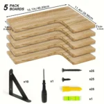 Floating Wall Shelf, Rustic Wooden Shelf, Floating Shelf for Bathroom, Kitchen, Bedroom, Home Decor, Laundry Room - Image 6