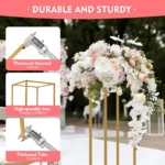 10Pcs 80cm Geometric Metal Stands Flower Vase Holders Wedding Party Centerpiece - Image 2