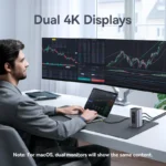 Baseus 12-in-1 USB C HUB to HDMI 4K@60Hz Dual Display USB 3.2 Adapter with RJ45 SD TF PD 100W Docking Station for Window Mac Hub - Image 2