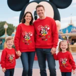 2026 Disney Trip Family Matching Cotton Sweatshirt Mickey Mouse Print Soft Crewneck Outfits for Parents and Children - Image 3