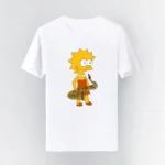 Disney Funny The Simpsons Pattern Girl Fashion Short Sleeves Men Woman Loose Harajuku Tops Family T-shirt Parent-child Clothing