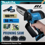Makita Electric Chain Saw Pruning Saw Brushless Cordless Power Tools for 18v Battery Mini Electric Saw Garden Power Tools