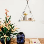 Macrame Wall Hanging Shelf Floating Wall Shelf Boho Home Decor Shelves Wall Wood Decoration for Bedroom Living Room Nursery Gift - Image 5