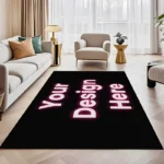 Custom Flannel Area Mat, Personalized Design, Washable Non Slip, Versatile Living Room Bedroom Entryway, Perfect Home Decor Gift - Image 2