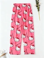 Sanrio Hello Kitty Pajama Pants Y2K Cartoon Cute Loose Casual Pants Family Clothing Couple Pants Girls' Gift - Image 3