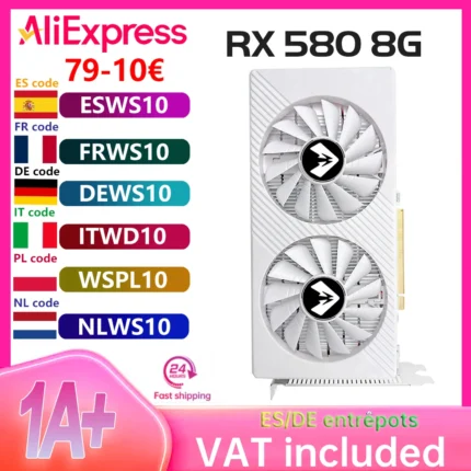 SOYO Graphics Cards Radeon RX580 8G GDDR5 Memory Video Gaming Card PCIE3.0x16 GPU Desktop Computer Components AMD RX 580 8G