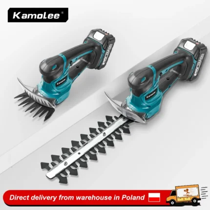 Kamolee 2 IN 1 Electric Hedge Trimmer 20000RPM Cordless Garden Shrub Weeding Pruning Household Lawn Mower For 18v/21V Battery