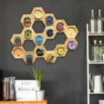 10/1pcs Honeycomb Combination Medal Display Stand Hexagonal Wood Display Shelves Home Marathons Medal Board Hanger Decor - Image 2