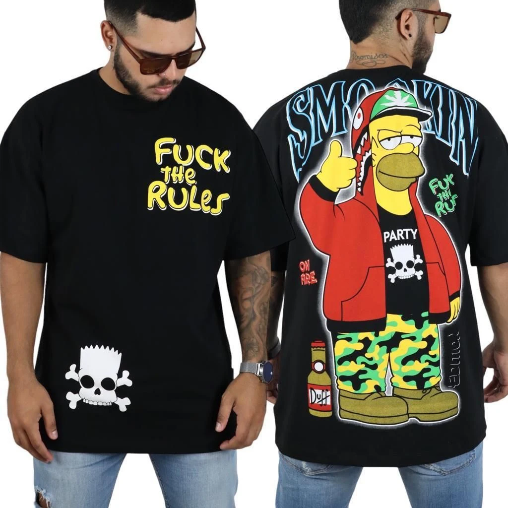 kf-Sc9e56a8a6542495f97703394bf6188f1K Disney The Simpsons Cartoon Graphic Adult Kids T-Shirts Family Matching Outfits Quick-dry Comfy Stylish Lightweight Plus Size - Image 1