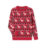 Matching Family Christmas jersey Sweaters Snowflakes Knitted Sweaters Long Sleeve Round Neck Reindeer Pullovers Knitted Tops - Image 5
