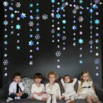 4/8/12/16M Iridescent Snowflake Garlands Paper Snowflakes Hanging Frozen Birthday Party Supplies Wedding Winter Wonderland Decor - Image 3