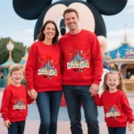 2026 Disney Trip Mickey and Friends Print Cotton Sweatshirt Family Matching Outfits for Parents and Kids Crewneck Pullover - Image 2