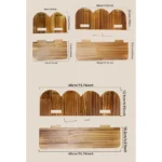 Wall Mounted Boho Wooden Shelves Rainbow Design Geometric Arched Wall Shelves Floating Threaded Multi-Layer - Image 5