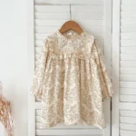 New Sisters Dress Infant Baby Girls Lace Collar Dress Rompers Kids Girls Vintage Flowers Princess Dress Family Clothes Rompers - Image 4
