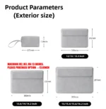 Laptop Sleeve Case 13 14 15 15.6 Inch For Huawei HP DELL Liner Sleeve Bag For Macbook Air Pro 13 13.6 M4 Notebook Bags Men Women - Image 6