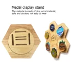 10/1pcs Honeycomb Combination Medal Display Stand Hexagonal Wood Display Shelves Home Marathons Medal Board Hanger Decor - Image 5