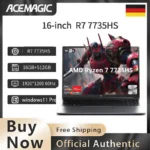 ACEMAGIC 16 Inch Laptop Gaming , AMD Ryzen 7 7735HS Processor, 16GB DDR5 RAM 512GB SSD, IPS Display, Windows 11 Laptop for Game